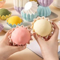Moules en carton transparents épaissis résistants au four pour petits gâteaux, pâtisseries au jaune d'œuf et gâteaux neigeux, en boîte