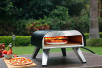 Four à pizza portable d'extérieur en acier inoxydable, à bois, pour le jardin et le camping