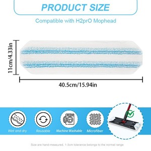 Nuevos repuestos de cabezales de microfibra para fregona doméstica con mango plano de aluminio para almohadillas de fregona pulverizadora <span class=keywords><strong>Vileda</strong></span> O-Cedar H2proO - Product Image 5
