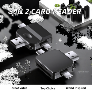 OTG-kaartlezer Multifunctionele 3-in-2 Type-C naar SD USB-flashlezeradapter met camera-kaartlezer voor pc/laptop - Product Image 3