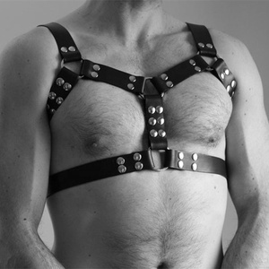 Nouvelle Harnais de Corps BDSM en Similicuir PU pour Hommes, Lingerie Érotique Gays, Ceinture <span class=keywords><strong>Porte</strong></span>-Jarretelles - Product Image 1