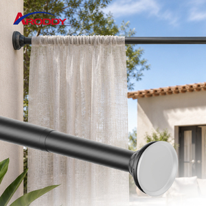 ARODDY Barra de Cortina Resistente de 32 mm Sin Perforación, de 47.<span class=keywords><strong>2</strong></span>-114.<span class=keywords><strong>2</strong></span> Pulgadas, Antideslizante, Patentada, de Acero al Carbono, OEM, para División de Habitaciones - Product Image 1