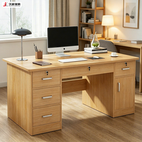 Bureau d'ordinateur moderne en bois JIUSHUN personnalisé pour la maison, la chambre et l'étude