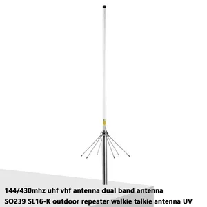 Antena vhf uhf 144/430mhz, antena dual band 1.9meter repeater luar ruangan, antena walkie talkie UV