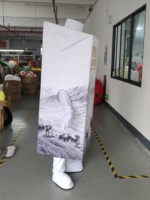 Costume étrange de caractère Costume de mascotte gonflable de carton de lait de fête d'halloween