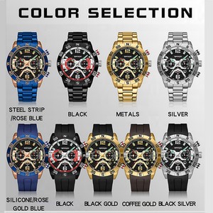 Reloj de Pulsera de Cuarzo para Hombre Sanda 9018, Cronógrafo de Seis Agujas, Luminoso, con Calendario y Función Impermeable - Product Image 2