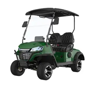 Carrinho de golfe elétrico com bateria de lítio 48V, fornecimento de fábrica, cores personalizadas e logotipo, carrinho de golfe elétrico