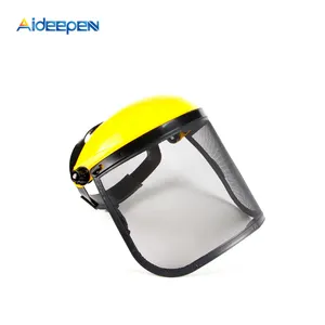 1 pezzo in acciaio inox giardino Trimmer casco di sicurezza cappello con maglia Full Face maschera protettiva per decespugliatore silvicoltura proteggere