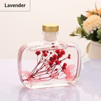 Diffuseurs d'huiles essentielles sans alcool en verre de 100 ml, ensembles de désodorisants longue durée pour voiture, aromathérapie, fleurs éternelles, encens sans flamme