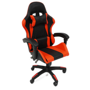 เก้าอี้เล่นเกมสีดำและสีแดง เก้าอี้สำนักงานแบบหมุนปรับระดับความสูงได้พร้อมที่วางแขน รุ่น 730 - Product Image 2