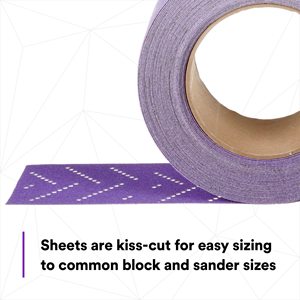 Rouleau de feuille abrasive Hookit 3M 34444, 120 + II, multi-trous, papier abrasif automobile - Product Image 5