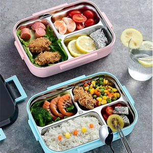 Boîte à lunch <span class=keywords><strong>isotherme</strong></span> en acier inoxydable avec 5 compartiments anti-fuite, personnalisable, pour le bureau - Product Image 2