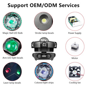 Đèn sân khấu di động LED RGBW 120W sáu tay nâng cấp, OEM/ODM, điều khiển DMX512, IP33, CRI90, dùng cho tiệc tùng/câu lạc bộ trong nhà - Product Image 5