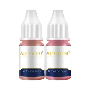 AIMOOSI 3ml คิ้วหมึกสีแต่งหน้าถาวรของเหลวสายตาไมโครเม็ดสีสักหมึกสีสําหรับคิ้ว Microblading