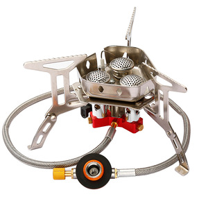 Réchaud de <span class=keywords><strong>camping</strong></span> en métal portable de haute qualité 3000w pour la cuisson Mini réchaud de randonnée à gaz pliant - Product Image 2