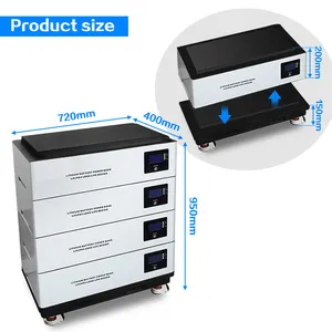 Solar Home Energy Storage 51.2v Lifepo4 Batteries 48v Lithium Ion Battery Stackable Battery 10kwh
