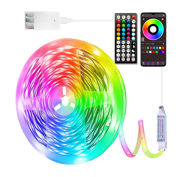 Battery case Smart Rgb Led Strip Lights with App Control and Remote