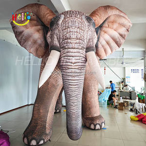Éléphant gonflable réaliste de défilé d'animal d'éclairage décoratif fait sur commande de partie extérieure à vendre - Product Image 1