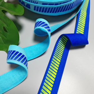 Vente en gros de ruban élastique en nylon de haute qualité, ruban élastique jacquard, ruban tissé personnalisé, ruban élastique bleu pour pantalons et boxers - Product Image 2