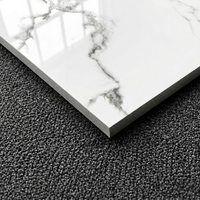 Carreaux de céramique 60x60 cm, blanc Calacatta veiné gris, polis, pour revêtement de sol intérieur moderne et luxueux