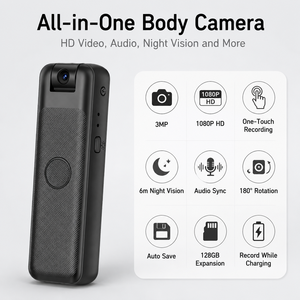 Portable Mini Pocket Clip-on Camera HD Video Audio Recording Wearable for Personal Security Use Night Vision CMOS <b>Memory</b> <b>Card</b> - Product Image 6