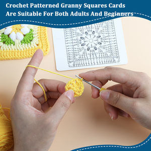 20 pièces/boîte Guide de motifs de <span class=keywords><strong>tricot</strong></span> DIY, modèles de carrés Granny au crochet, kit de crochet pour débutants, <span class=keywords><strong>livre</strong></span> d'apprentissage du <span class=keywords><strong>tricot</strong></span> à la main - Product Image 5