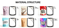 Sacs à biscuits transparents personnalisés, imprimés, thermoscellables, laminés, de qualité alimentaire, emballage individuel pour biscuits