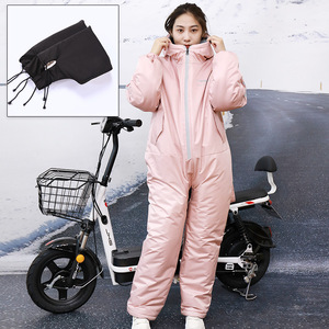 DD2220 Winter Bike guanti manubrio da esterno foderato in pile per tempo freddo impermeabile a manica lunga impermeabile in Jersey da ciclismo - Product Image 6