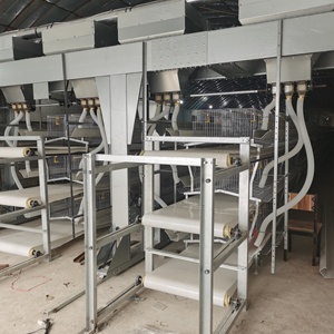 Jaula de batería tipo H de 3-12 niveles con sistema automático de recolección de huevos para gallinas ponedoras en equipos de granjas avícolas - Product Image 1