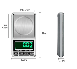 เครื่องชั่งดิจิตอลขนาดเล็กสำหรับเครื่องประดับเงินสเตอร์ลิงสีทองน้ำหนัก100ก.-600ก. ช่วง1กก. น้ำหนักแบตเตอรี่สมดุลอิเล็กทรอนิกส์สำหรับชั่งน้ำหนัก - Product Image 2