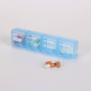 4 box plastic medicine box mini portable medicine box pocket pill case