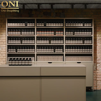 ONI Shopfitting Beauty Parfumerie Design d'intérieur Armoires murales pour la parfumerie Comptoir métallique avec placage de verre