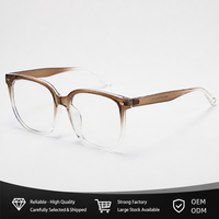 Lunettes carrées surdimensionnées pour hommes et femmes, monture TR90 avec accent métallique, anti-lumière bleue, protection UV400, lunettes de lecture optiques, 8 couleurs, OEM