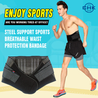 Ceinture de compression respirante et ajustable pour homme, soutien lombaire pour fitness, échantillon de stock premium, bandes de compression pour yoga CHK