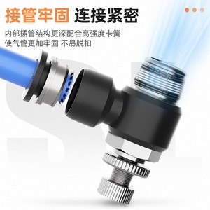 วาล์วควบคุมการไหลแบบเชื่อมต่อเร็ว Qingze รุ่น SL4 6 8 10 12 กระบอกสูบ M5 01 อะไหล่ระบบนิวเมติกแบบปรับได้ - Product Image 3