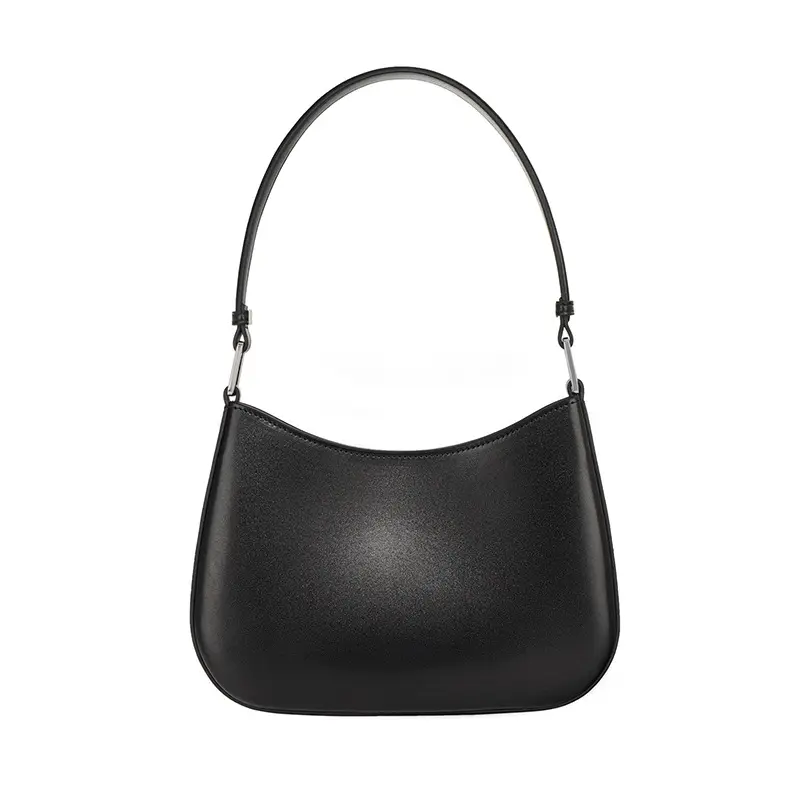 Hot Sale Female Underarm Bag Casual Luxury Designer Genuine Leather Ladies Purses Solid Color Cowhide Women's Shoulder Bag