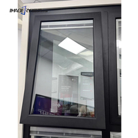 Fenêtre à manivelle en aluminium insonorisée, étanche, avec réduction acoustique du bruit et bande d'étanchéité anti-pluie