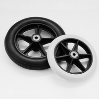 Chariot d'équipement de chirurgie réglable de 8 pouces Roues de remplacement de fauteuil roulant en polyuréthane pour poussettes de bébé Pneus de fauteuil roulant
