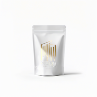 Sachets personnalisés imprimés 5x7 7x9 brillants blancs refermables avec fermeture éclair et valve unidirectionnelle pour emballage d'appâts de pêche – En stock