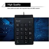 Vente chaude KC-003 Portable Mini clavier numérique filaire 18 touches Interface USB numéro clavier ciseaux opération nouvelle conception de boîtier