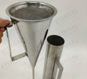 Corong Viscometer baja tahan karat uji viskositas aliran semen lumpur lumpur lumpur baja tahan karat - Product Image 4