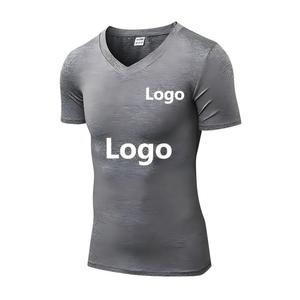 Maglietta Modellante da <span class=keywords><strong>Uomo</strong></span> con Logo Personalizzato, Scollo a V per Supporto Dorsale, Ginecomastia ed Ernie, Strato Base per Allenamenti - Product Image 1