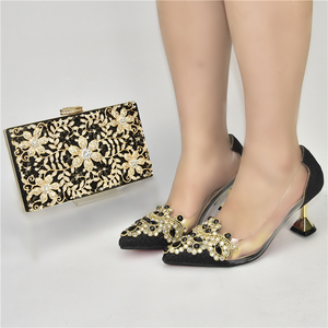 2021 Guangzhou Inmyshop ultimi <span class=keywords><strong>sandali</strong></span> disegni per la signora grandi colori <span class=keywords><strong>blu</strong></span> scarpe italiane abbinate set di borse per le donne dell'ufficio - Product Image 5