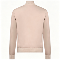 Blouson Bomber Homme en Nylon à Boutons, Poches Plaquées et Bordures en Tricot Côtelé, Marque Privée