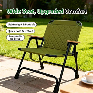 Style Folding Camping <b>Chair</b> Portable Compact Sturdy Lightweight Carbon Steel Oxford Fabric Thickened <b>Padded</b> Fishing - Product Image 2