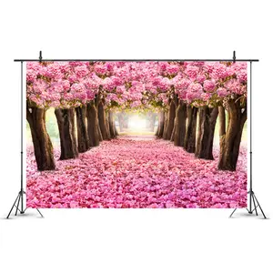 Romantische fallende Blume Spur Blumen baum neues Foto Material Foto Fotografie Hintergrund Stoff Dekoration Banner