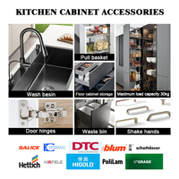 Aménagements de maisons, armoires intérieures et extérieures, armoires de cuisine modulaires en acier inoxydable, armoires de cuisine étanches, style personnalisé
