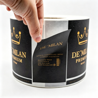 Etiquetas de Vino Personalizadas en Dorado Mate, Resistentes y Autoadhesivas para Botellas de Cerveza y Whisky