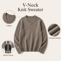 Nouveau Pull de Maternité en Tricot Informatique Col V pour Femme, Style Décontracté Hiver 2026, Tendance Islandice