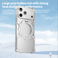 Casing ponsel magnetik dudukan pendingin untuk iPhone 17 Air 16 15 14 13 Pro Max casing ponsel braket tanpa batas bahan Aloi aluminium